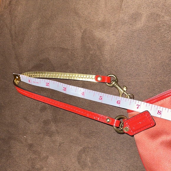 VINTAGE Y2K Coach Wristlet Watermelon Pink Satin Silk Collectible - Picture 9 of 9